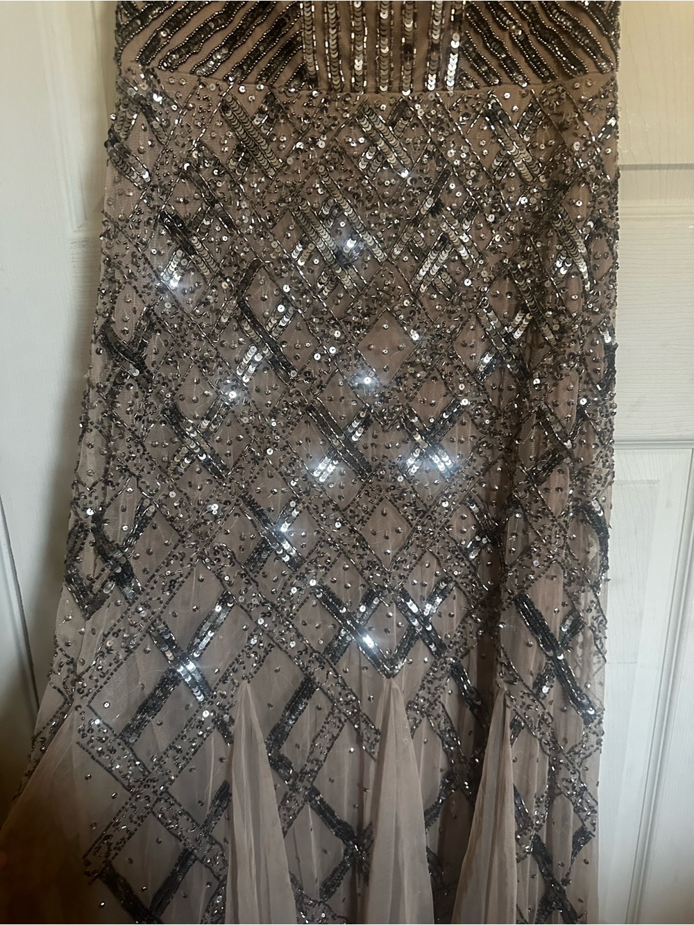 Adrianna Papell  Evening Gown with Sequin Detail size 10 - Picture 13 of 14